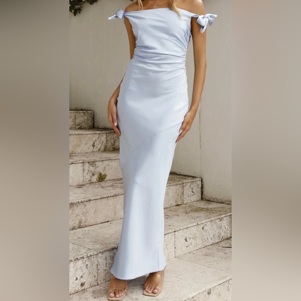 LIGHT BLUE PROM/WEDDING/COCKTAIL DRESS
